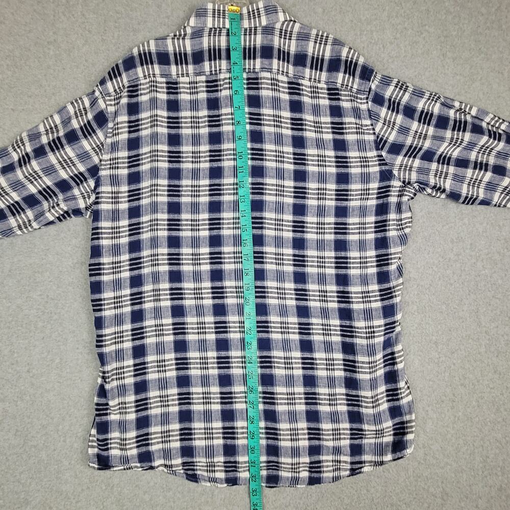 🌼Buttoned Down Shirt Mens Size XL Slim Plaid - Picture 7 of 8